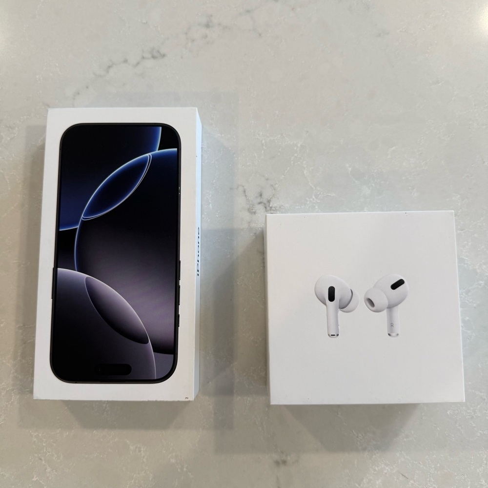 BOXES! iPhone 16 Pro Black 256 GB and AirPods Pro Empty Boxes!